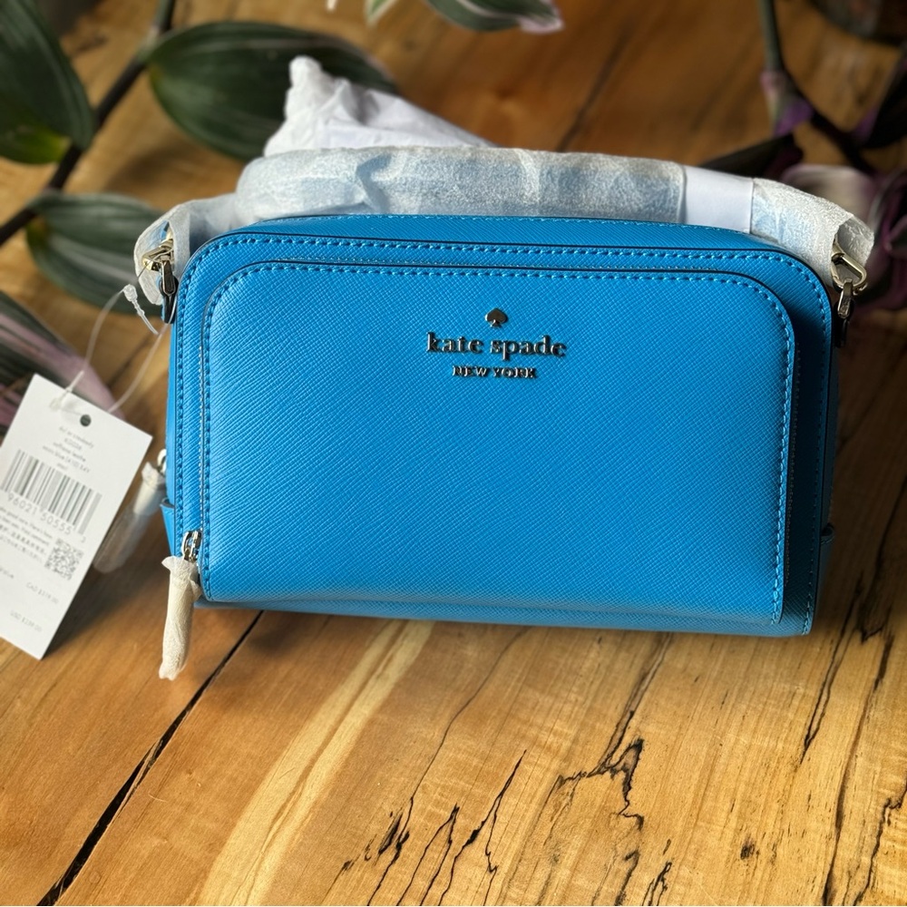 ♠️ kate spade ♠️ Staci Dual Zip Small Crossbody (Oasis Blue)